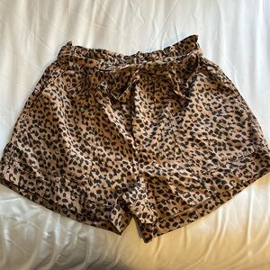 Cheetah paper bag shorts
